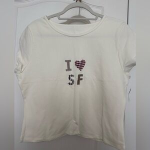 Women's Cream Crop Top
